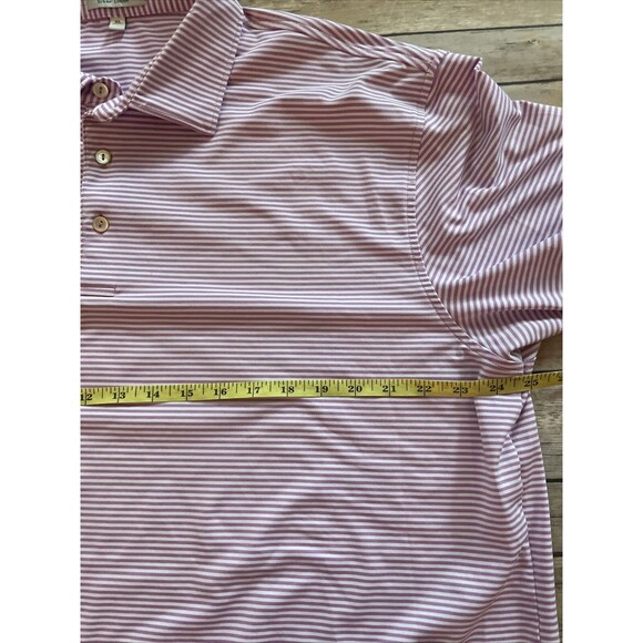 Peter Millar Shirt Mens Extra Large Purple Striped Summer Comfort Golf Polo XL - Picture 5 of 8